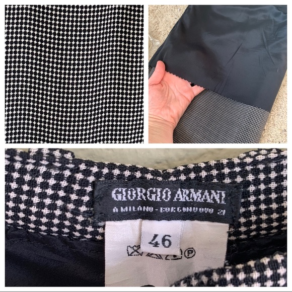 Emporio Armani Vintage Houndstooth Slacks - Picture 3 of 8